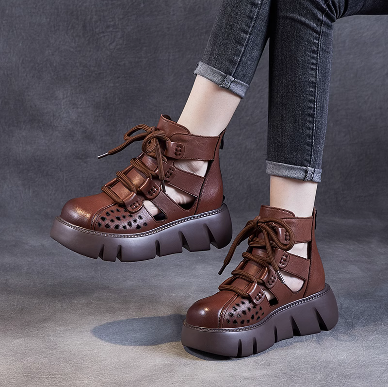 Summer breathable high top casual orthopedic boots