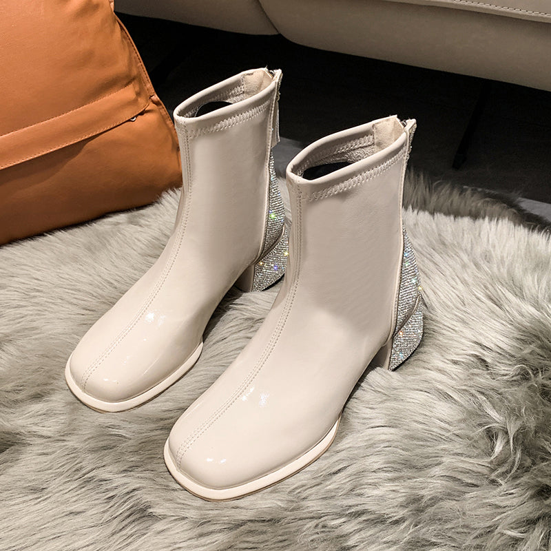 Shiny Leather Goddess Boots