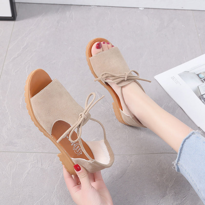 Fish Mouth Lace-up Flat Sandals (Buy 2 Get Free Shipping✔️)