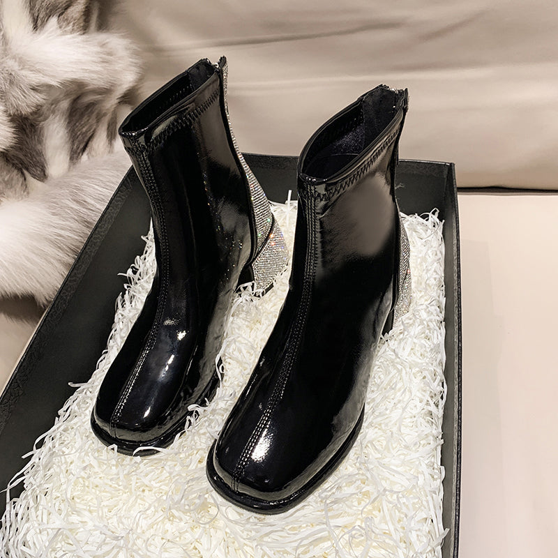 Shiny Leather Goddess Boots