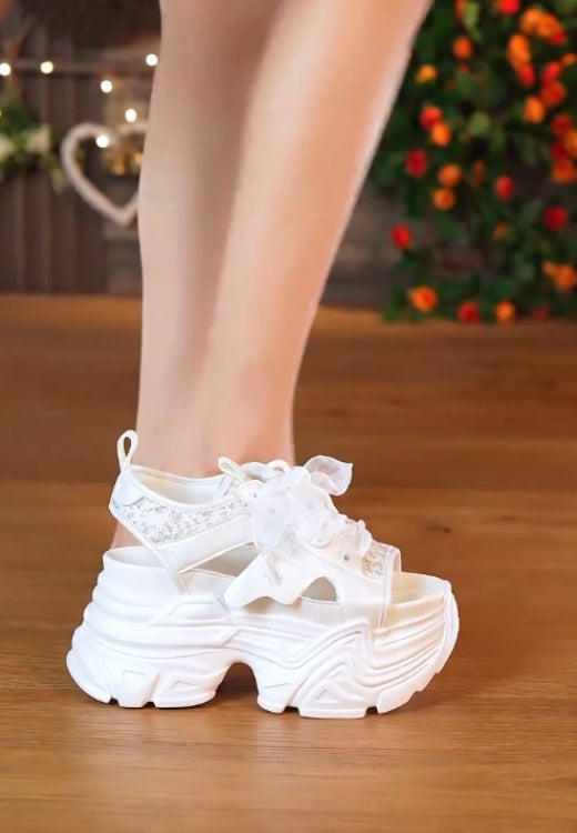 Women's breathable fishmouth movement heightening sandals