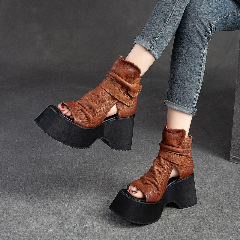 New Platform Comfort Leather Orthotic Sandals/Boots