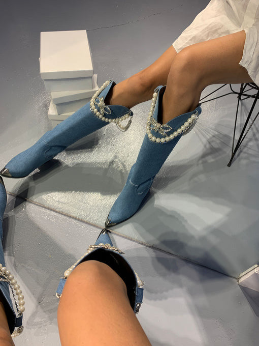 Roman Pearl Jean Boots