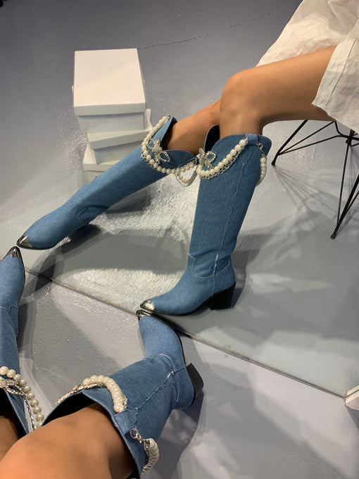 Roman Pearl Jean Boots