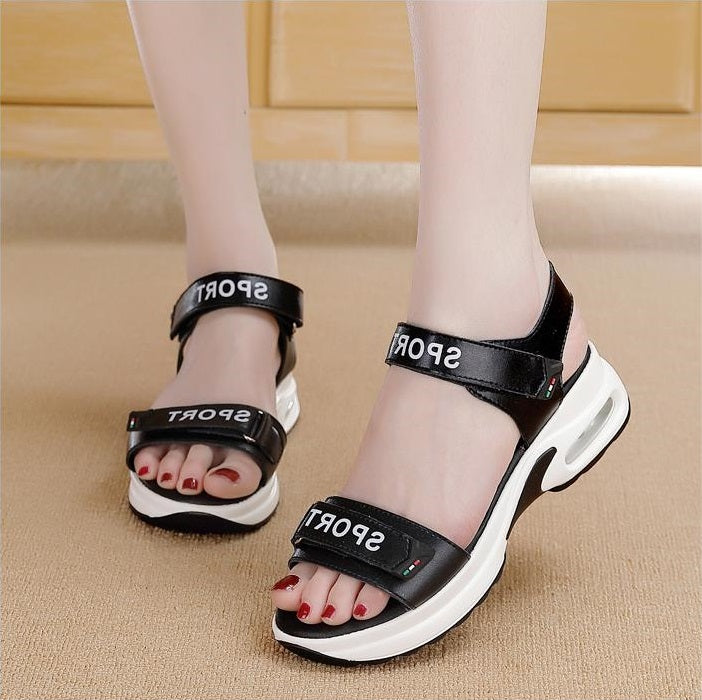 Summer new leather air cushion casual sandals