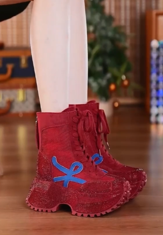 Women's fashion color high-top casual shoes