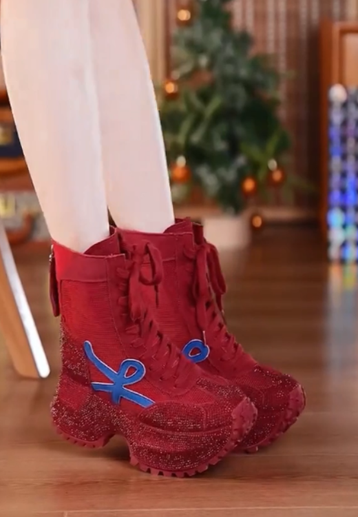 Women's fashion color high-top casual shoes