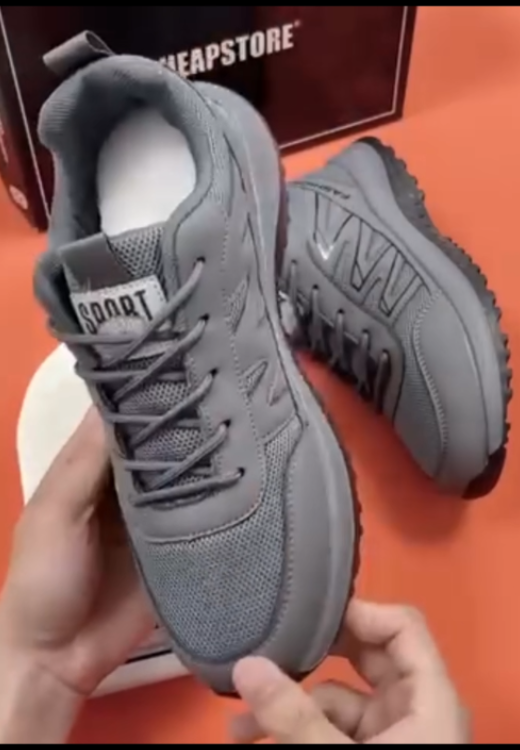 Men's grey sports casual shoes