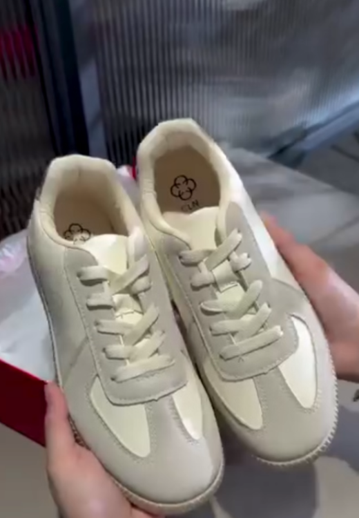 Men's beige clover casual shoes