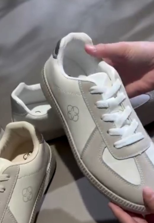 Men's beige clover casual shoes