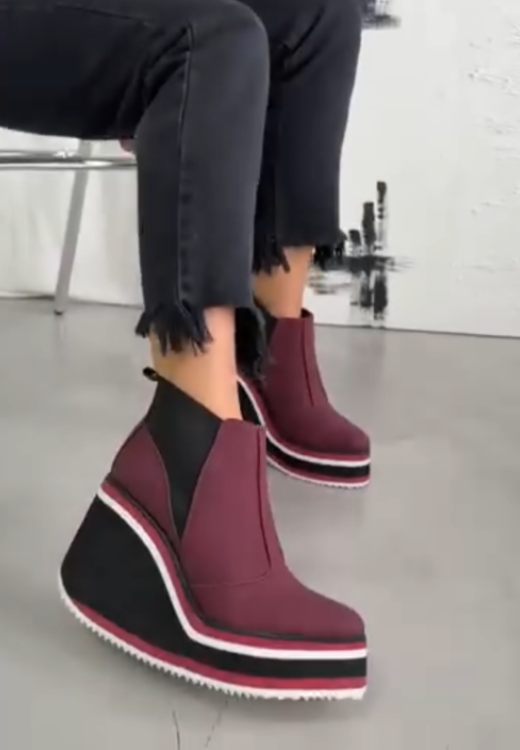 Women's heightening slope leisure shoes