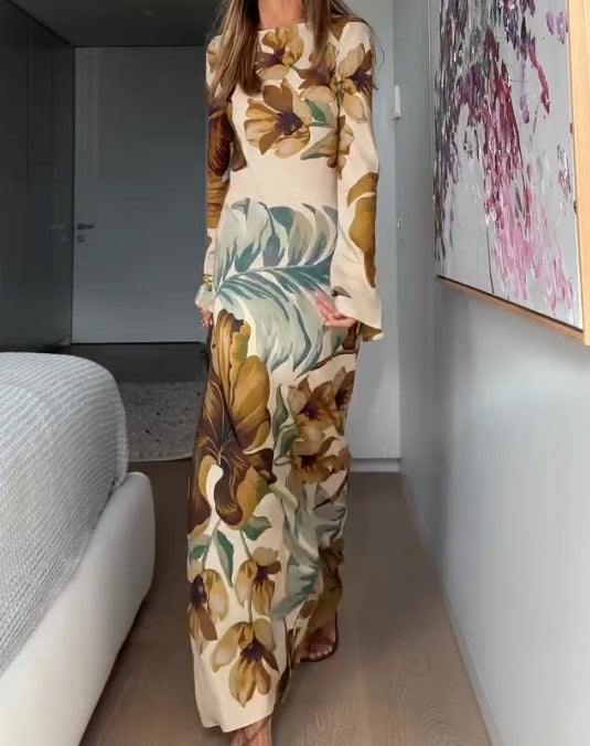 Printed stretch dress