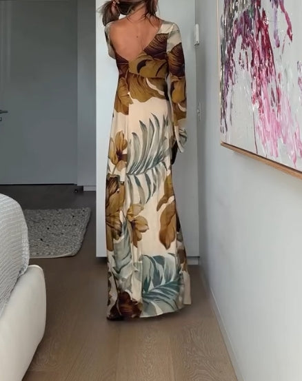 Printed stretch dress