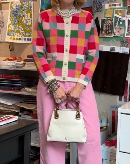 Color plaid sweater