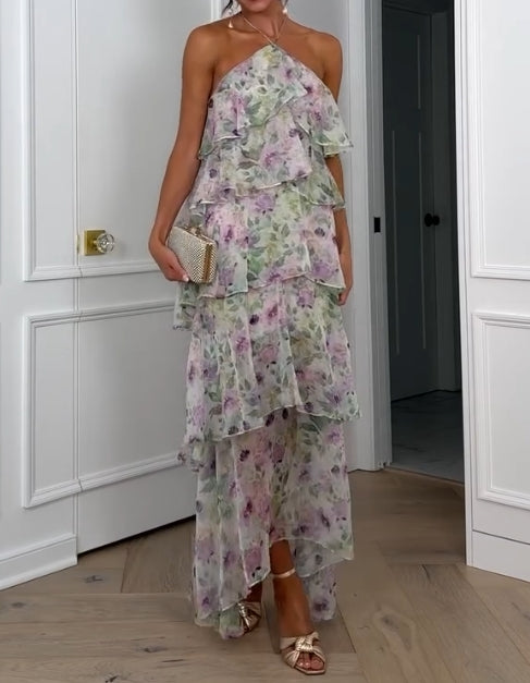 Elegant light purple Melaleuca gauze dress