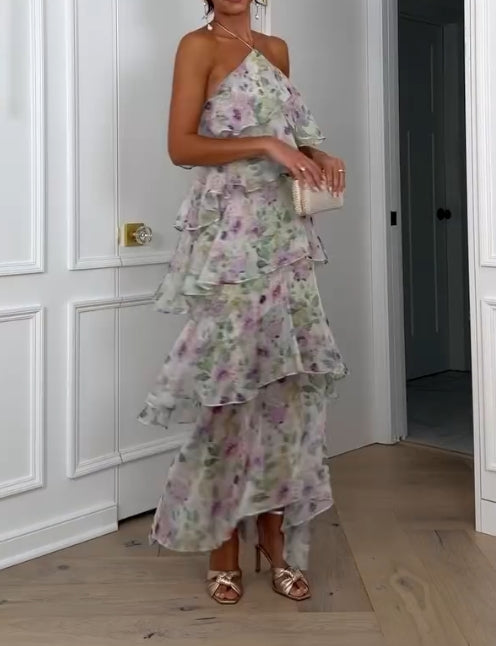 Elegant light purple Melaleuca gauze dress