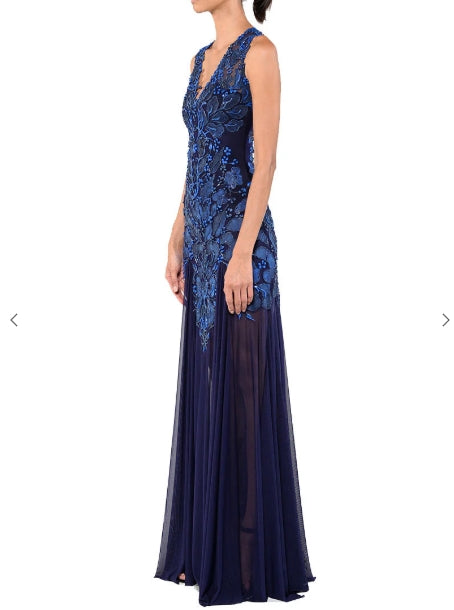 Floor Length V-Neck Gown