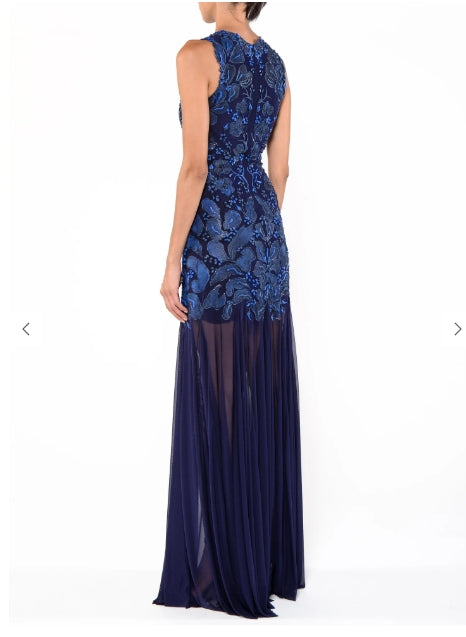 Floor Length V-Neck Gown