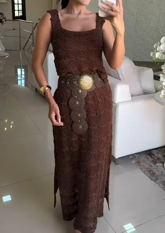 Bohemian belt casual dress