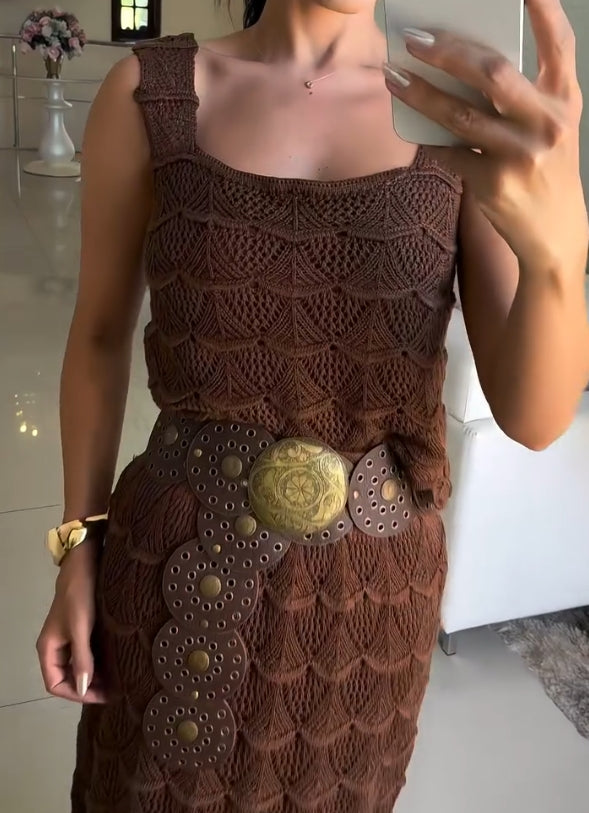 Bohemian belt casual dress