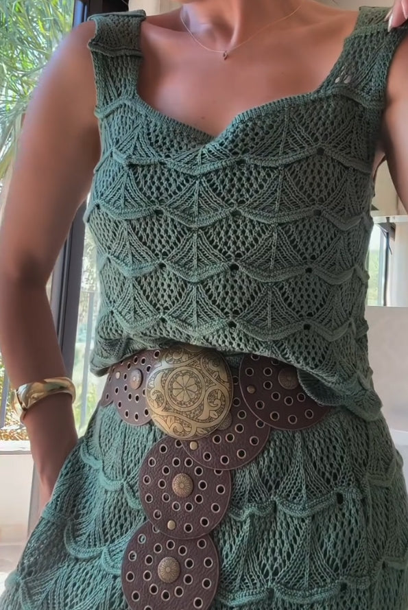 Bohemian belt casual dress