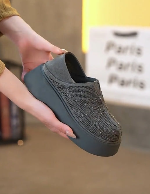 Flash drill heightening soft-soled casual shoes