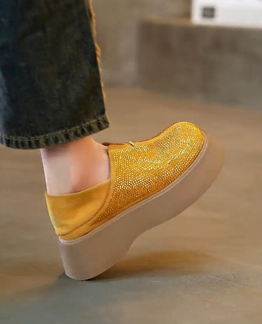 Flash drill heightening soft-soled casual shoes