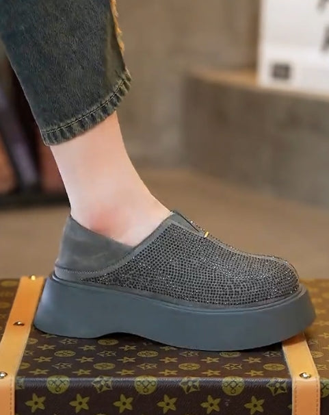 Flash drill heightening soft-soled casual shoes