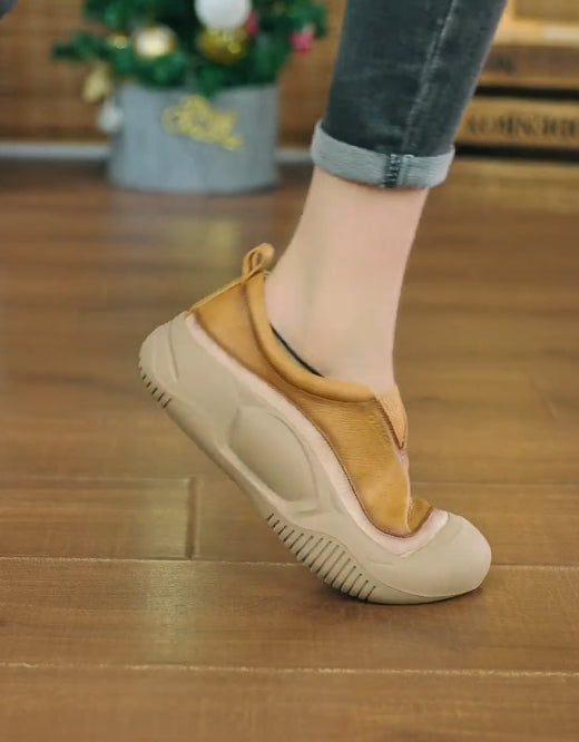 Solid color bread leisure shoes
