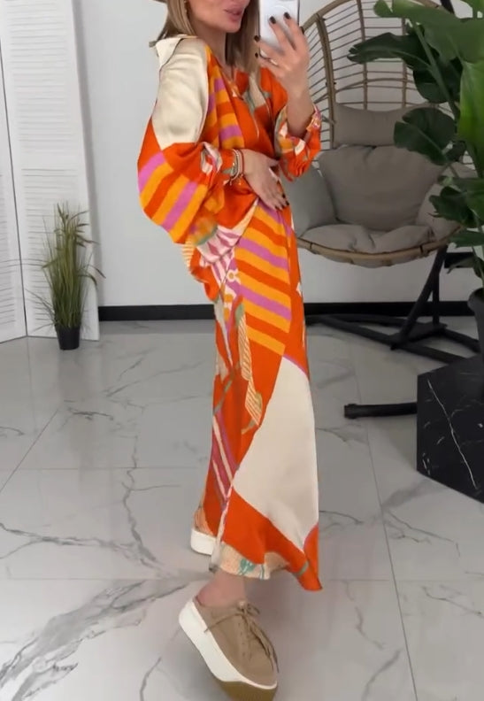 Printed loose and elegant leisure suit