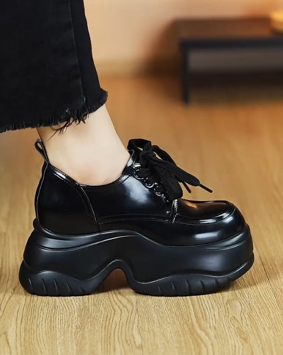 Black high arch support shoes