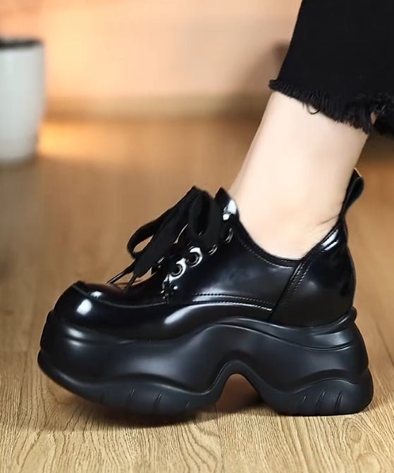 Black high arch support shoes