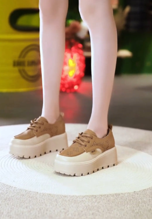 Color matching breathable muffin casual shoes