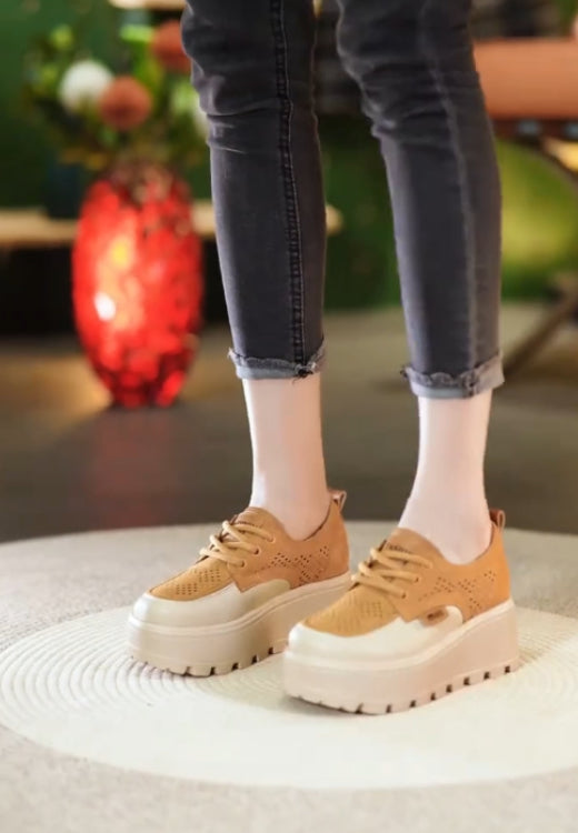 Color matching breathable muffin casual shoes