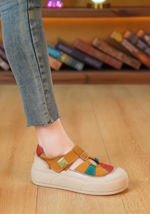 Tri-color stitching breathable casual shoes