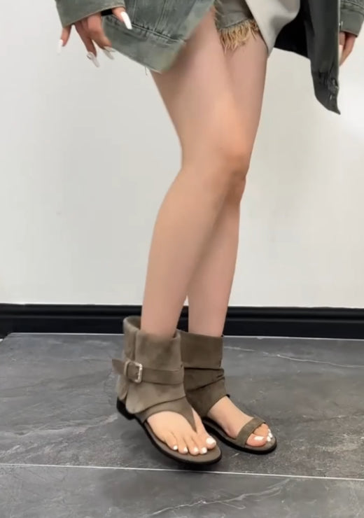 Fashion breathable flip-flop style booties