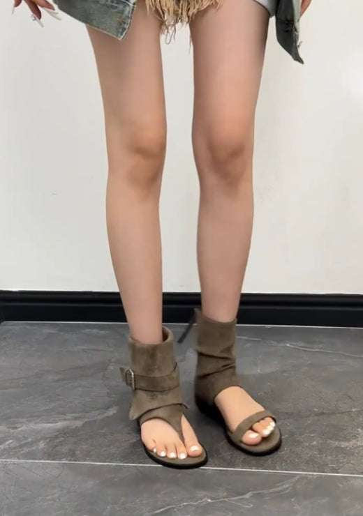 Fashion breathable flip-flop style booties