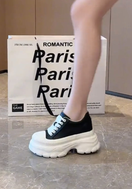 Bow-shaped heightening solid color casual shoes