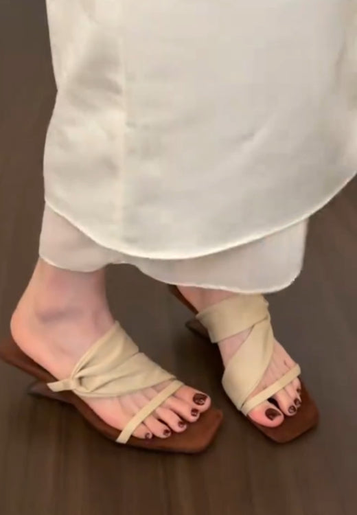 French wedge sandals and slippers