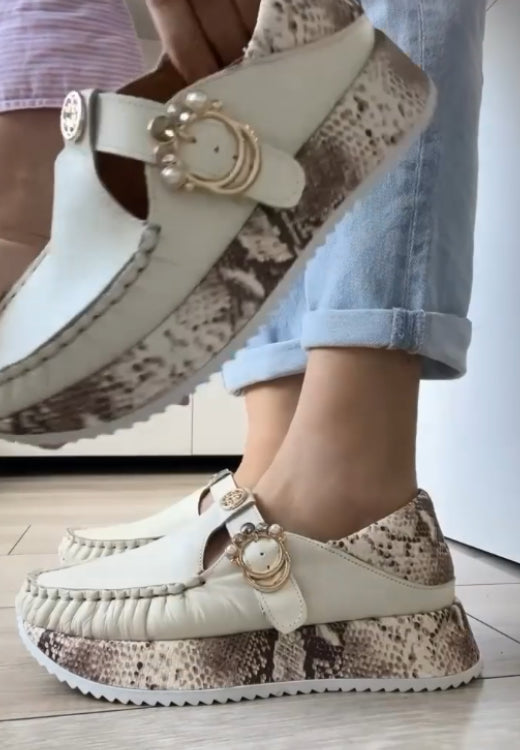 Leopard print sole elegant casual shoes