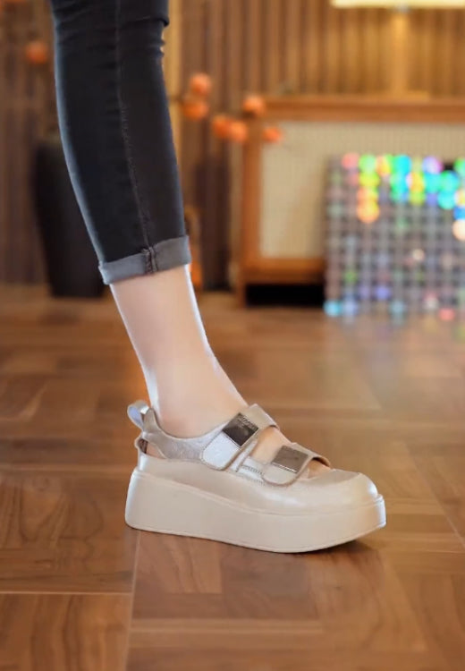 Non-slip sole silver shoe buckle casual sandals