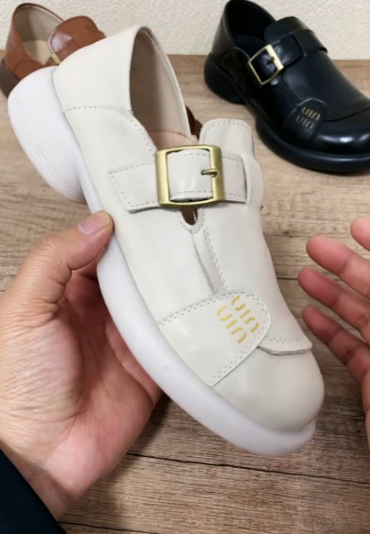 Classic elegant casual leather shoes with soft soles