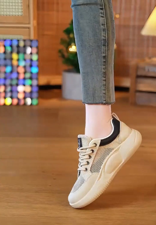 reathable cowhide sole casual shoes