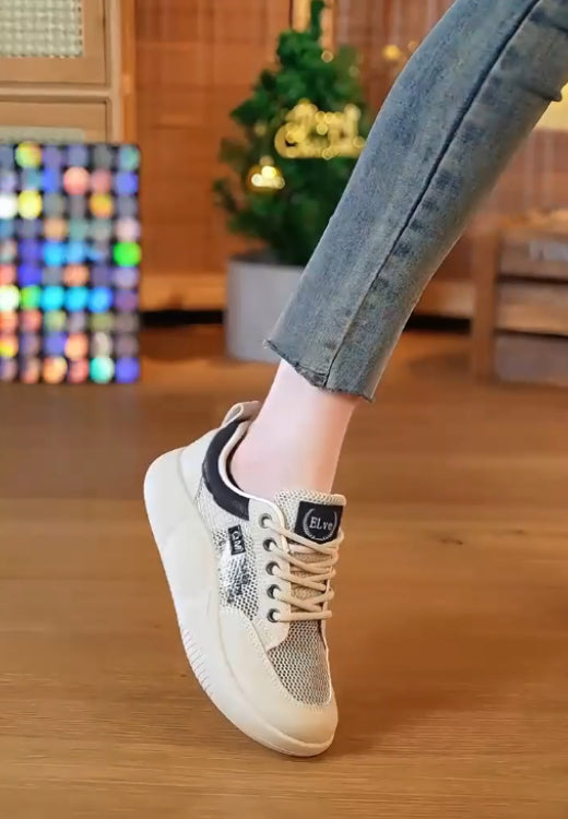 reathable cowhide sole casual shoes