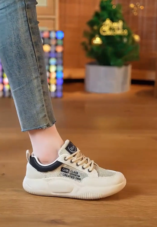 reathable cowhide sole casual shoes