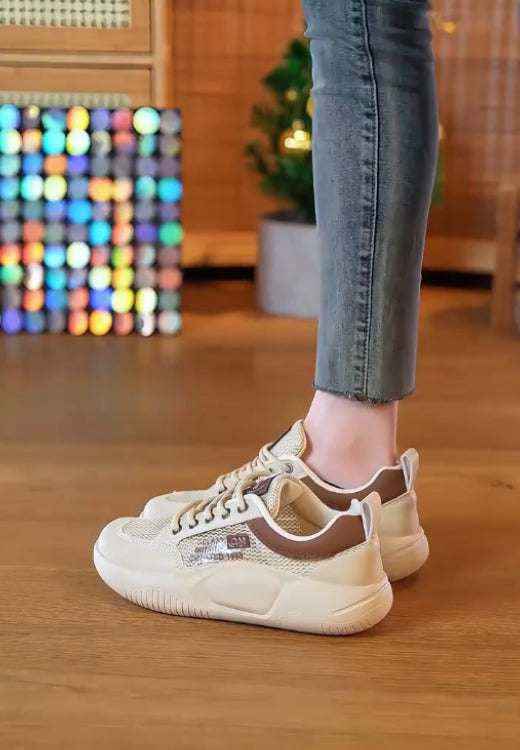 reathable cowhide sole casual shoes