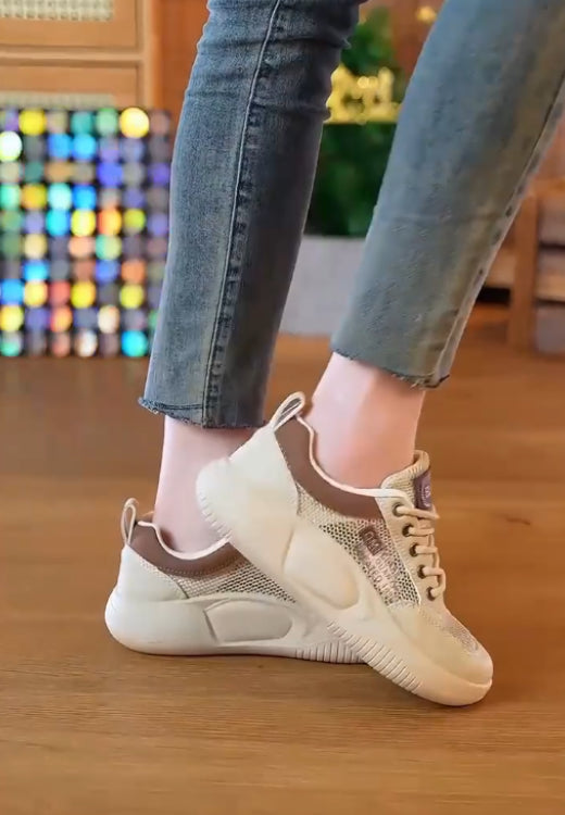 reathable cowhide sole casual shoes