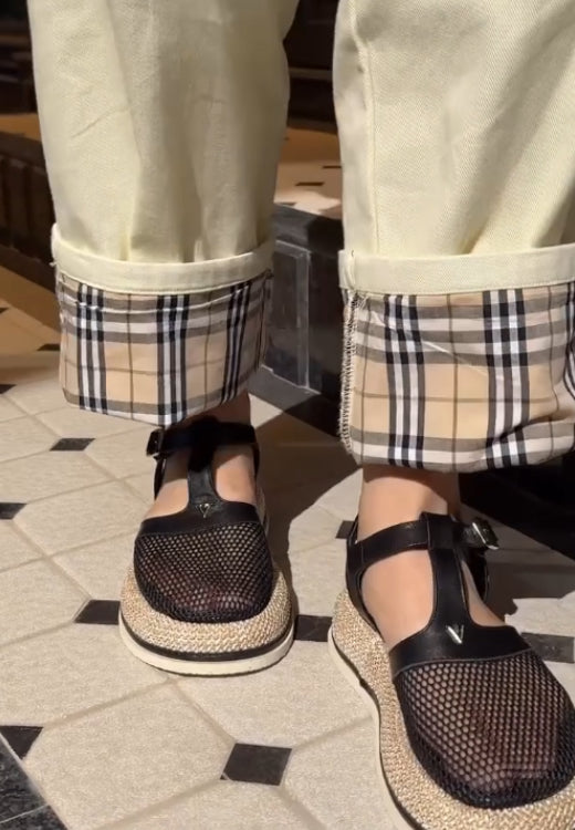 Fashion breathable thick-soled fishnet casual shoes