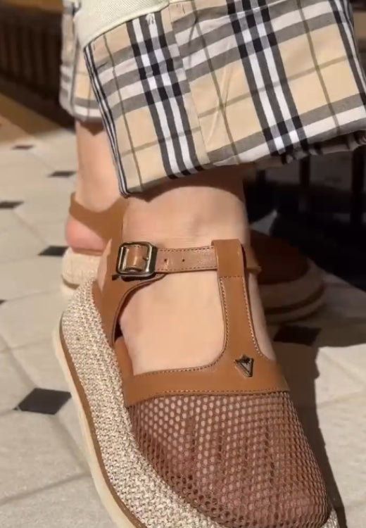 Fashion breathable thick-soled fishnet casual shoes