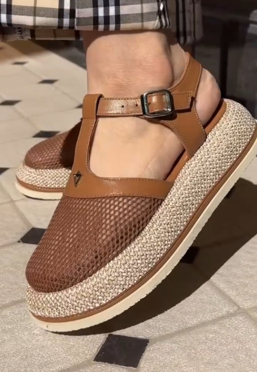 Fashion breathable thick-soled fishnet casual shoes